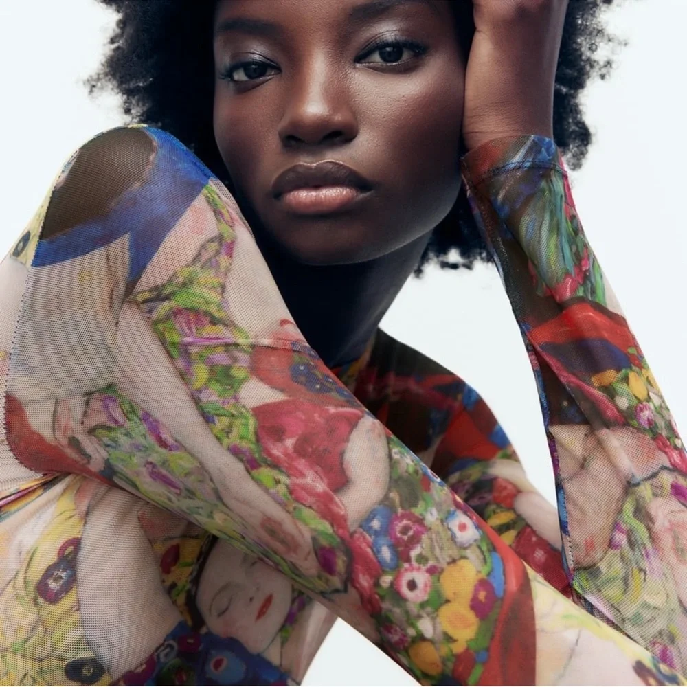 Zara Limited Edition The Virgin Gustav Klimt Long Sleeve Bodysuit - Picture 3 of 9